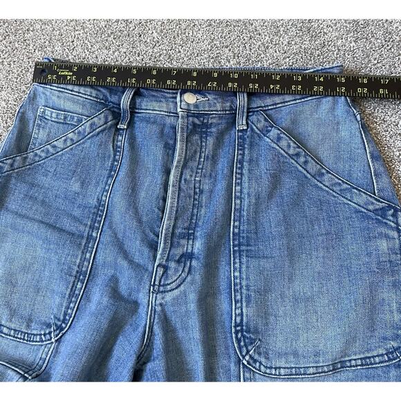 Mother The Curbside Cargo Flood Jeans Size 30 Herbal Remedy Denim - Picture 5 of 9